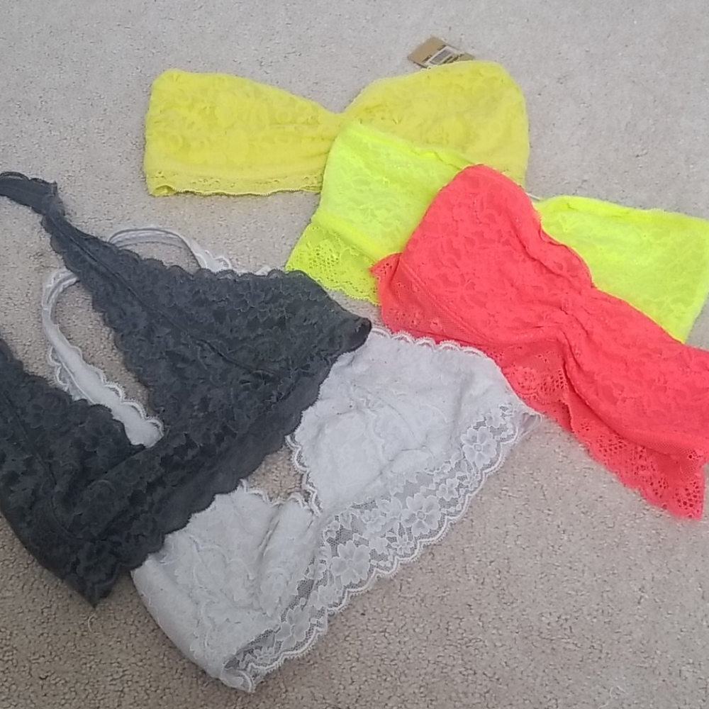 5 lace bralettes! Aerie/Hollister